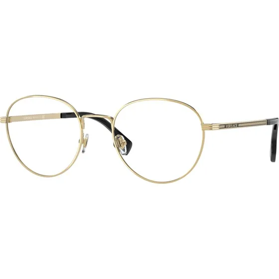 Versace Homme VE1279 1002 - Lunettes Optiques Pantos en Acier Or