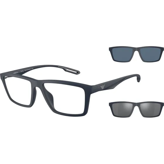 Emporio Armani EA4189U 50881W Lunettes de Soleil Carrées Bleues