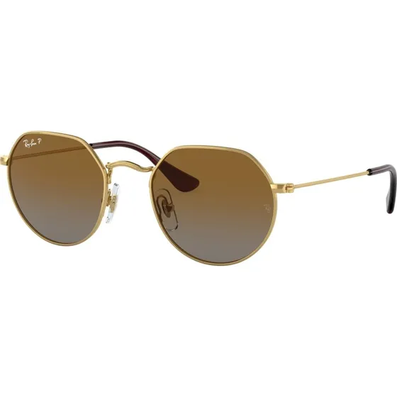Ray-Ban Junior Jack RJ9565S : Lunettes de soleil Polarisées Or et Marron
