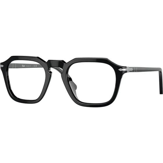 Persol PO3292V 95 Lunettes Optiques Carrées en Acétate Noir