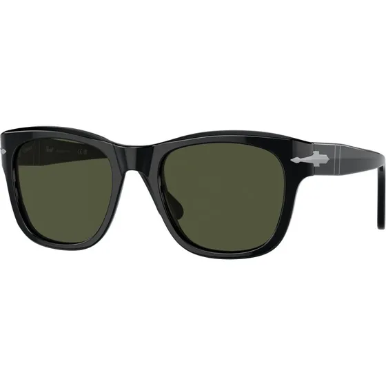 Persol PO3313S 95/31 Lunettes de soleil Carrées en Acétate Noir et Vert
