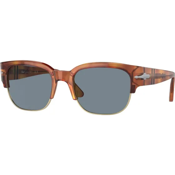 Persol PO3319S Tom Lunettes de Soleil Havane et Verres Bleus