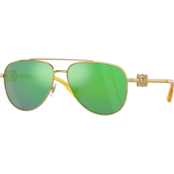 Versace Enfant Lunettes de Soleil Pilote Or et Vert VK2002