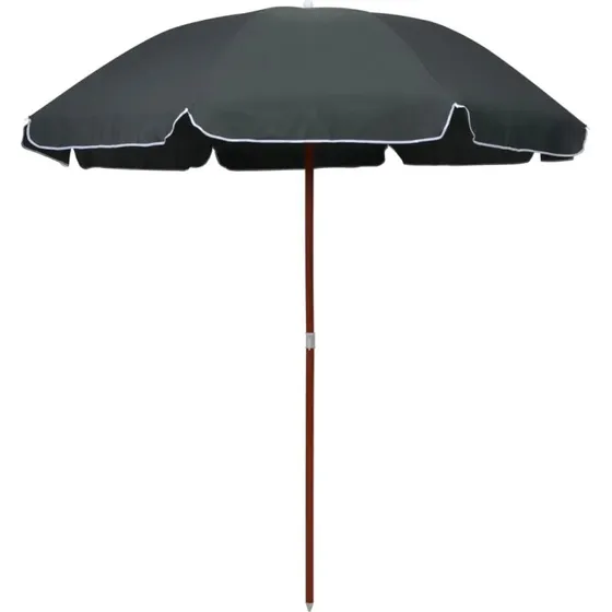 Parasol Acier 240 cm Anthracite - 8 Nervures