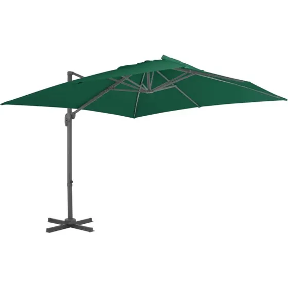 Vidaxl Parasol Dport Aluminium Vert 300x300 cm