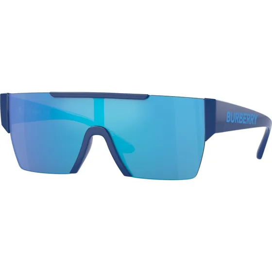 Burberry Enfant Lunettes de Soleil Carrées Bleu Vert Miroir JB4387
