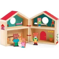 Djeco Minihouse - Maison en bois avec figurines chats