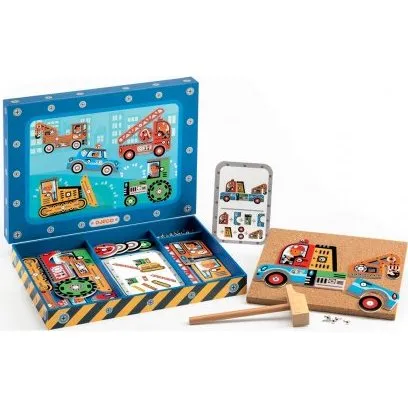Djeco Tap Tap Vhicules - Jeu de formes  clouer