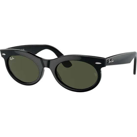 Ray-Ban RB2242 Wayfarer Oval 901/31 - Lunettes de Soleil Acétate Noir et Vert