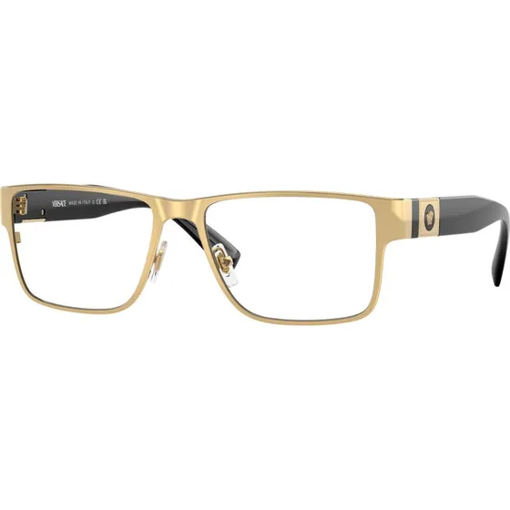 Versace VE1274 1002 Montures Optiques Carrées en Métal Doré
