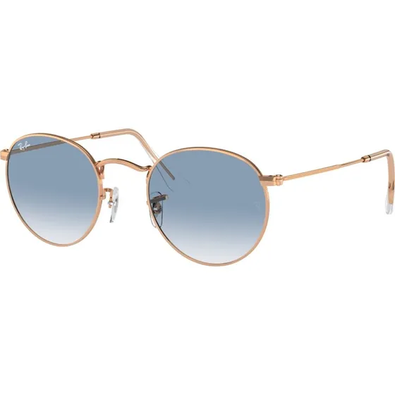 Ray-Ban RB3447 Round Metal 92023F - Lunettes de Soleil Or et Bleu