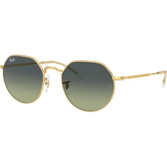 Ray-Ban RB3565 Jack Lunettes de Soleil Géométriques Or et Vert