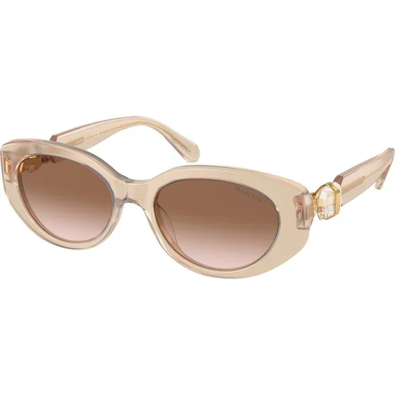 Swarovski SK6002 Lunettes de soleil rondes en acétate marron