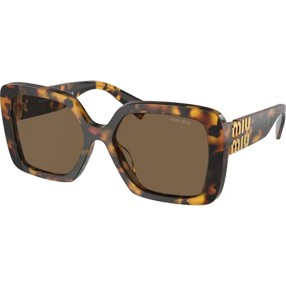 Miu Miu Lunettes de Soleil MU 10YS VAU06B Géométriques Écaillé Marron