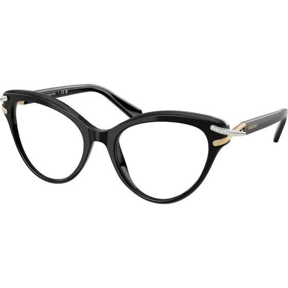 Swarovski SK2030 1001 - Montures Optiques Cat Eye en Acétate Noir