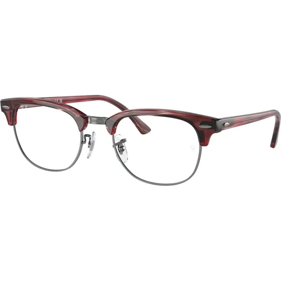 Ray-Ban RX5154 Clubmaster - Monture Optique Acétate Rouge Transparent