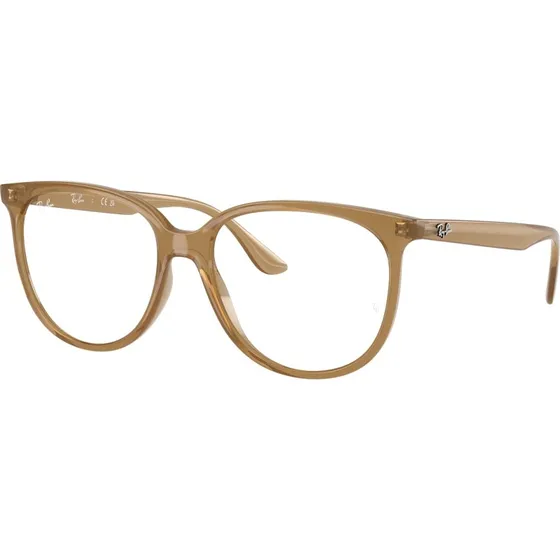 Ray-Ban RX4378V 8412 Montures Optiques Carrées Marron Transparent