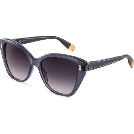 Lunettes de soleil Furla SFUB11 06A5 Carrées en Acétate Gris Fumée