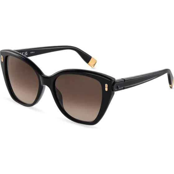 Furla SFUB11 700 Lunettes de soleil carrées en acétate noir