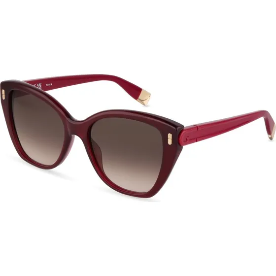 Furla SFUB11 0ACQ Lunettes de Soleil Carrées en Acétate Marron