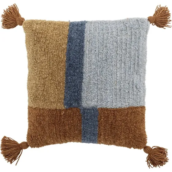 Bloomingville Centro Coussin Bleu Laine