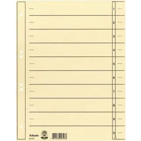 Esselte Intercalaires Carton Chamois A4 Extra Large 100 Pices