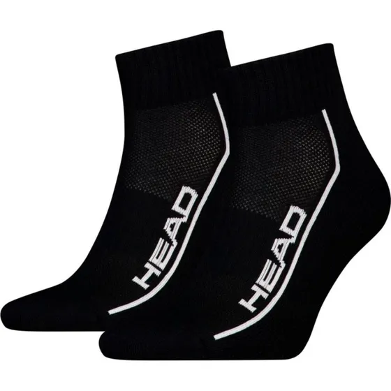HEAD Chaussettes Performance Quarter - Pack de 2 - Noir