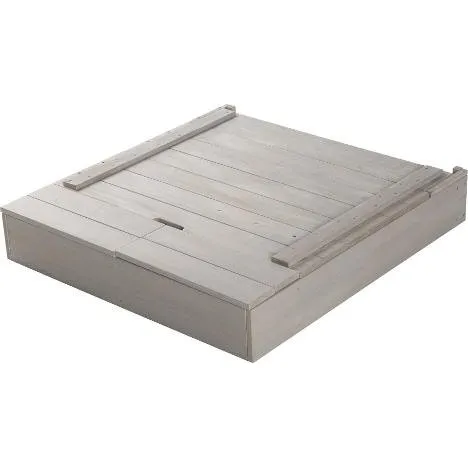 roba Sandkasten avec couvercle rabattable, 65,5 x 85,5 x 80 cm, gris lasi