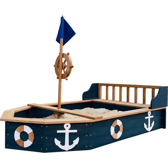 AXI Doris Bac sable bateau 153x90x100 cm anthracite/marron