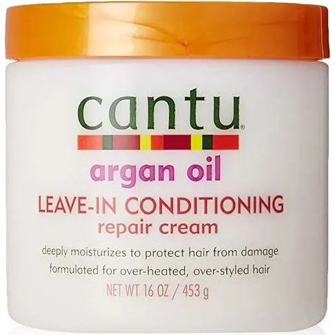 Cantu Shea Butter Crème Leave-In Réparatrice Huile d'Argan 453 g