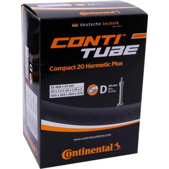 Continental Compact Hermetic Plus 20 V.Dunlop 40mm Noir