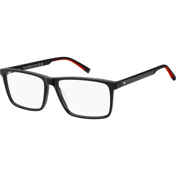 Tommy Hilfiger TH 2198 OIT Lunettes Optiques Carrées en Acétate Noir