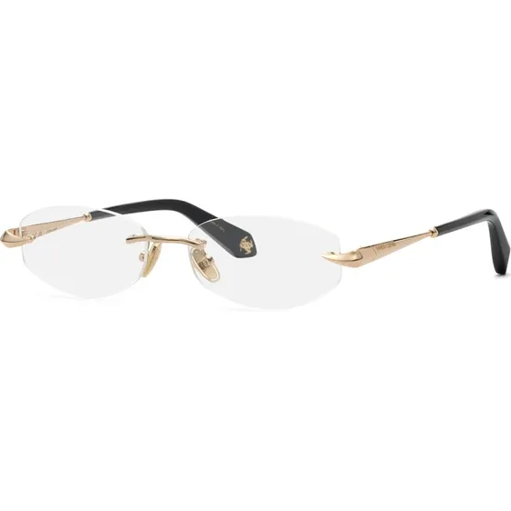 Roberto Cavalli VRC208M Lunettes de vue Carrées en Métal Or