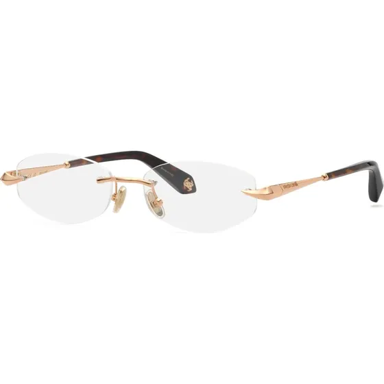 Roberto Cavalli VRC208M 08FC - Lunettes de vue carrées en métal doré