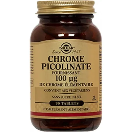 Solgar Chromium Picolinate 100 µg - 90 Comprimés