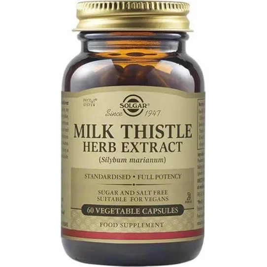 Solgar Chardon Marie Extrait de Plante, 60 Capsules Végétales