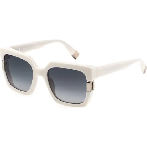 Furla SFU624 Lunettes de Soleil Carrées en Acétate Rose et Gris
