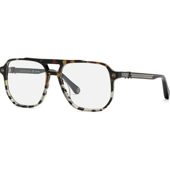 Philipp Plein VPP084V Plein Stud - Lunettes Carrées Havana