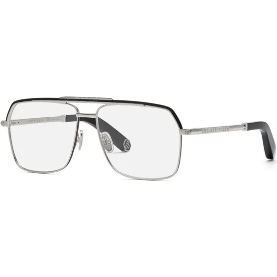 Philipp Plein Homme VPP085M Pure Plein - Monture Carrée Palladium