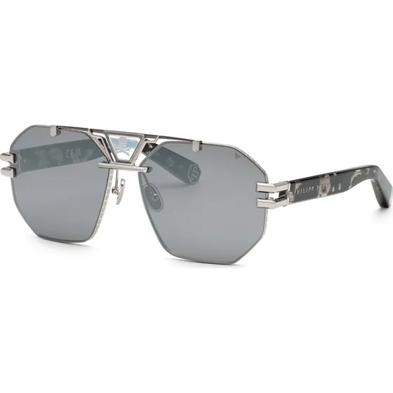 Philipp Plein SPP077V PLEIN ICON Lunettes de soleil Fumo Specchiato