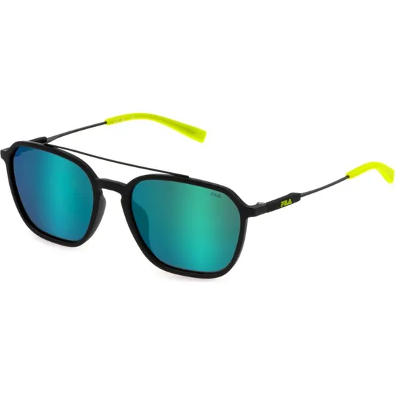 Fila Homme SFI524 U28Z Lunettes de soleil Géométriques Noir et Gris