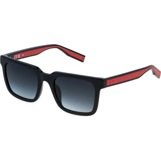 Fila SFI526 991 Lunettes de Soleil Carrées en Acétate Bleu