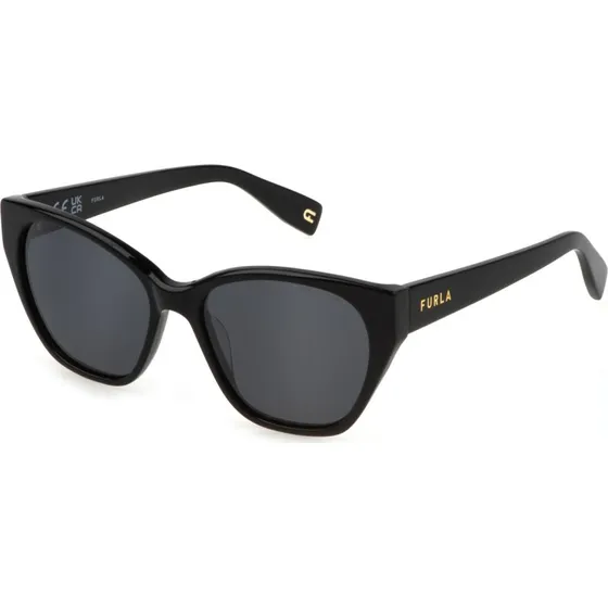 Furla SFU733 Lunettes de soleil géométriques en acétate noir