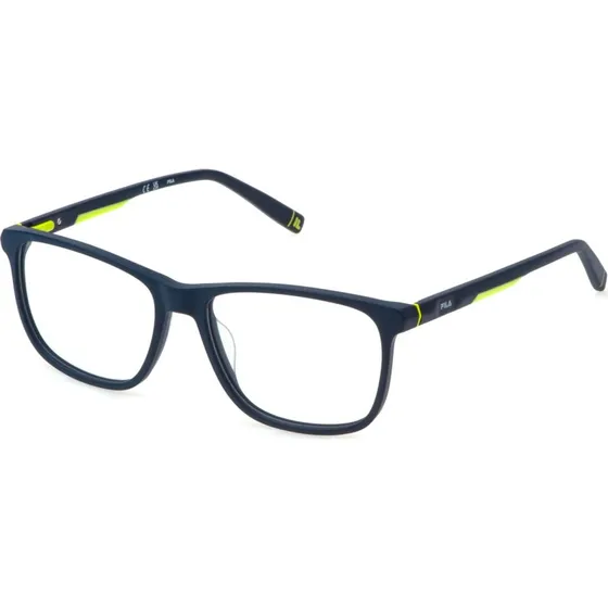 Fila Homme VFI712 - Montures Optiques Carrées en Acétate Bleu