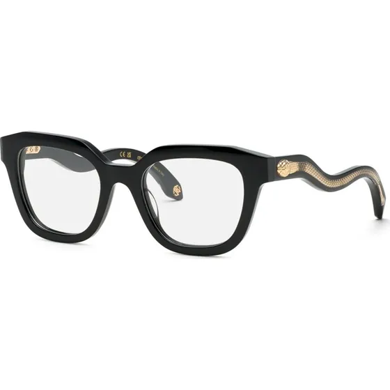Roberto Cavalli VRC071 Lunettes de vue Carrées en Acétate Noir