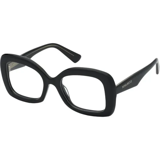 Nina Ricci VNR383 - Lunettes Optiques Carrées en Acétate Noir