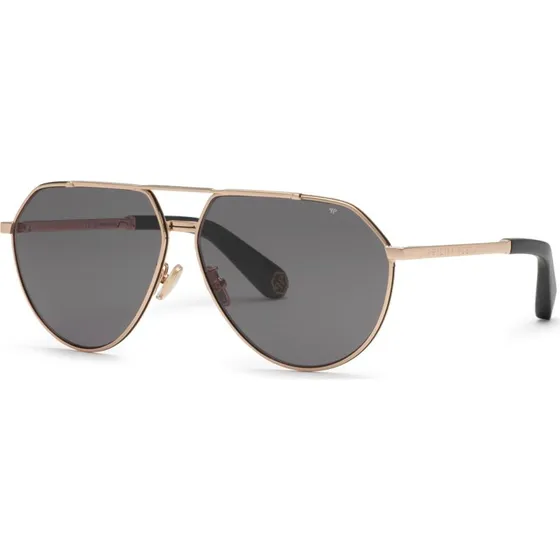 Philipp Plein Lunettes de Soleil SPP007V Géométriques Or