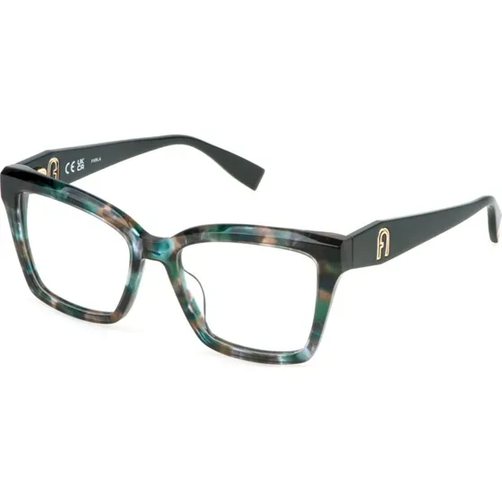 Furla VFU823 6000 - Montures Optiques Papillon en Acétate pour Femme