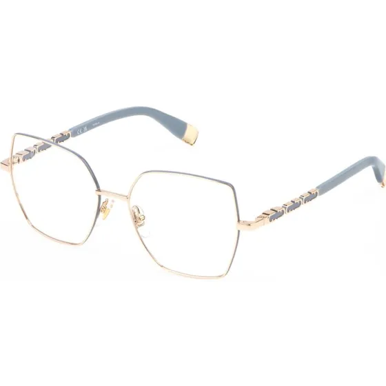 Furla VFU835 0E91 Montures Optiques Carrées en Métal Or