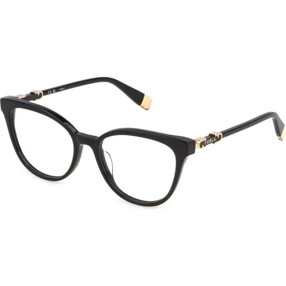 Furla VFU832 700 - Lunettes de vue Papillon en Acétate Noir